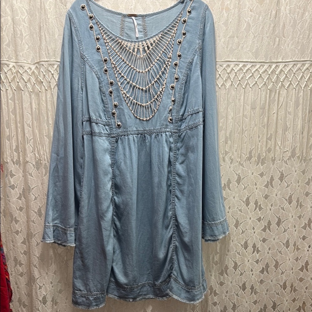 Free People Chambray mini dress tunic